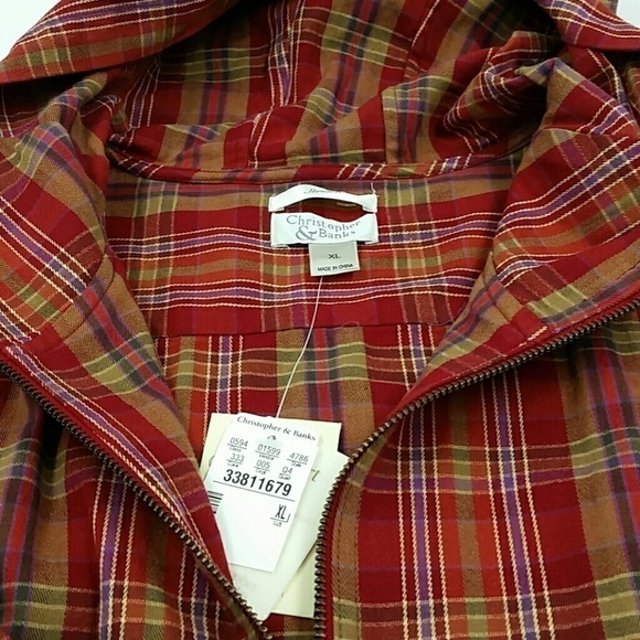 CHRISTOPHER & BANKS l Stretch NEW Plaid Jacket F2 - Picture 5 of 7